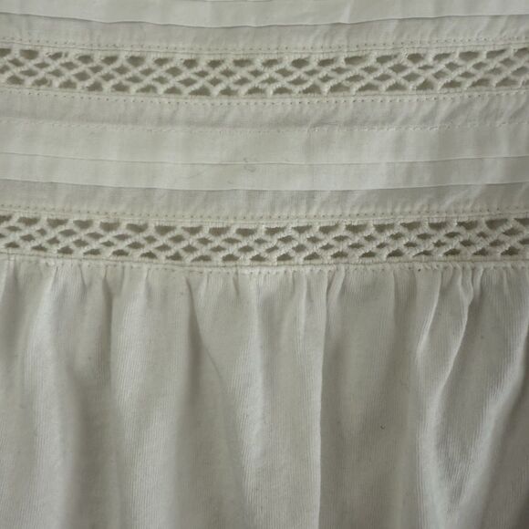 NEW Ann Taylor Loft Flutter Sleeve Bohemian Peasant Top XXL White Flutter Sleeve - Picture 5 of 10